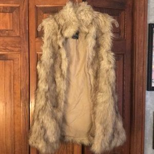 Faux fur vest!